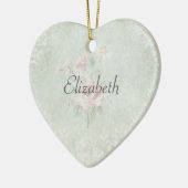 Faded Rozen Shabby  Design First Name Keramisch Ornament (Links)