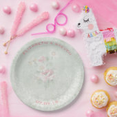 Faded Rozen Shabby  Design Wedding Papieren Bordje (Feest)