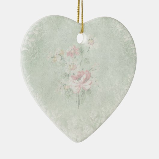 Faded Rozen Shabby ontwerp Keramisch Ornament (Rechts)