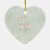 Faded Rozen Shabby ontwerp Keramisch Ornament (Voorkant)