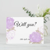  Faded Rozen Wil je mijn bruidsmeisje kaart (Staand voorkant)