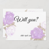  Faded Rozen Wil je mijn bruidsmeisje kaart (Voorkant / Achterkant)