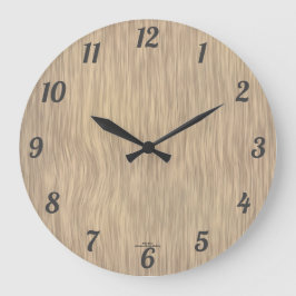 Faded Rustic Woodgrain look Clock Grote Klok