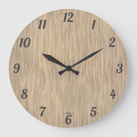 Faded Rustic Woodgrain look Clock Grote Klok (Voorkant)