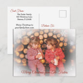  Faded Snowflake-reeks - Kerstmis Briefkaart (Voorkant / Achterkant)