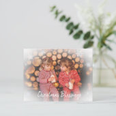  Faded Snowflake-reeks - Kerstmis Briefkaart (Staand voorkant)