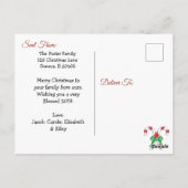  Faded Snowflake-reeks - Kerstmis Briefkaart (Achterkant)