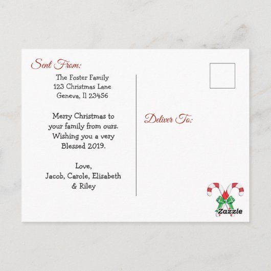 Faded Snowflake-reeks - Kerstmis Briefkaart (Achterkant)