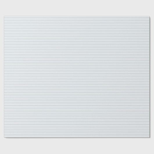 Faded Soft Blue Petite Stripe Gift Cadeaupapier (Vlak)