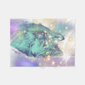 Faded Sparkle Wolf Fleece Deken (Voorkant (Horizontaal))