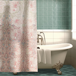 Faded Two-Tone Pimpernel Dusty Pink & Blue Morris Douchegordijn