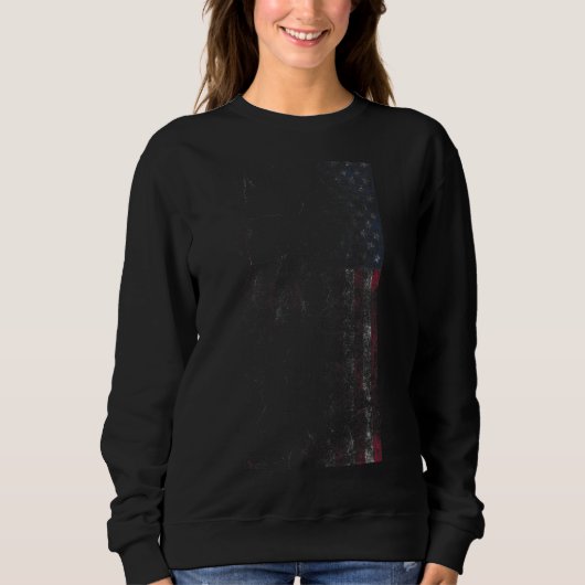 Faded US Flag Retro  Trui (Voorkant)