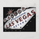 Faded Vegas Sign Briefkaart<br><div class="desc">Deze foto-samenstelling van het beroemde Welcome to Las Vegas neon-teken is verwerkt in het digitale donkere lokaal om het een klastige retro blik met subtiele kleuren te geven. Fotografie van mijn man Benjamin Padgett.</div>