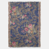 Faded Victoriaans stijl floral chintz Deken (Voorkant Verticaal)