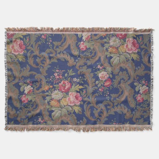 Faded Victoriaans stijl floral chintz Deken (Voorkant)