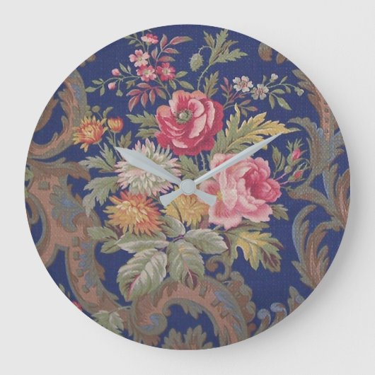 Faded  Victoriaans stijl floral chintz Grote Klok (Voorkant)