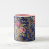 Faded  Victoriaans stijl floral chintz Tweekleurige Koffiemok (Center)