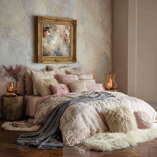 Faded Whispers Romantisch Portret  Bloemen Tissuepapier