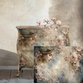 Faded Whispers Romantisch Portret  Bloemen Tissuepapier