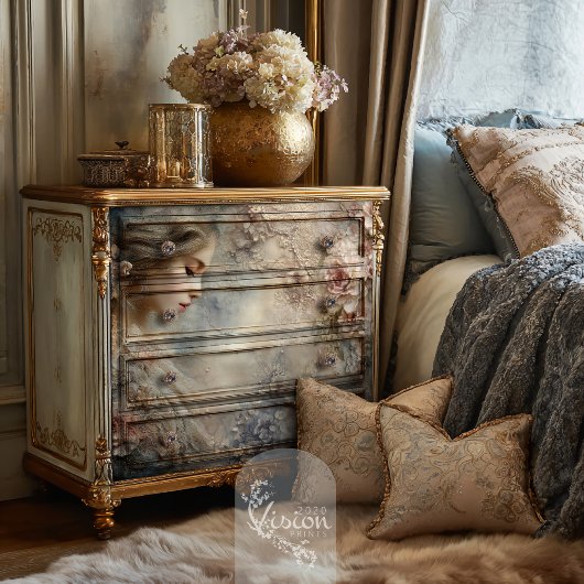 Faded Whispers Romantisch Roos Shabby Chic Portrai Tissuepapier