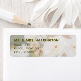 Faded White Rose Photo Background Elegant Wedding Etiket