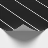 Faded witte streep op zwart cadeaupapier (Hoek)