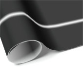 Faded witte streep op zwart cadeaupapier (Rol Hoek)