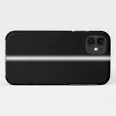 Faded witte streep op zwart Case-Mate iPhone case (Achterkant (horizontaal))