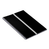 Faded witte streep op zwart notitieboek (Rechterzijde)