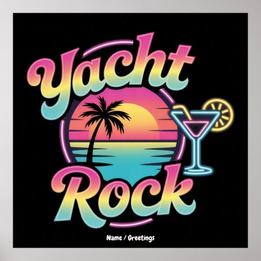 Faded Yacht Rock Boat Party – Smooth Sounds & Coas Poster (Voorkant)