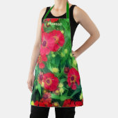 Faded Zinnia Flowers Natuur gepersonaliseerd Schort (Insitu)