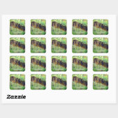 Faded zonnebloem Aangepast Vierkante Sticker (Vel)