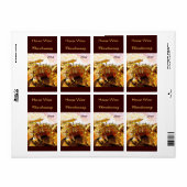 Faded zonnebloem wijn fles label (Full Sheet)