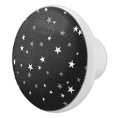 Faded zwarte denim Starry-vervormde grungcool Keramische Knop (Rechts)