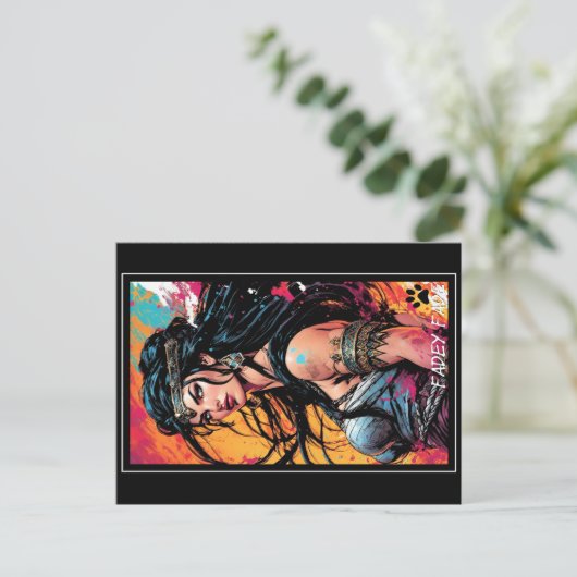 Fadey Barbarian Comic Style 01 Briefkaart (Staand voorkant)