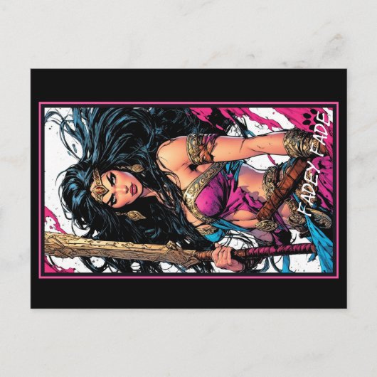 Fadey Barbarian Comic Style 03 Briefkaart (Voorkant)