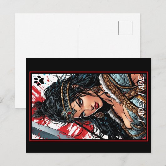 Fadey Barbarian Comic Style 04 Briefkaart (Voorkant / Achterkant)