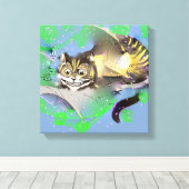 Fading Cheshire Cat Canvas Afdruk (Insitu (Houten vloer))