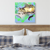 Fading Cheshire Cat Canvas Afdruk (Insitu (Slaapkamer))