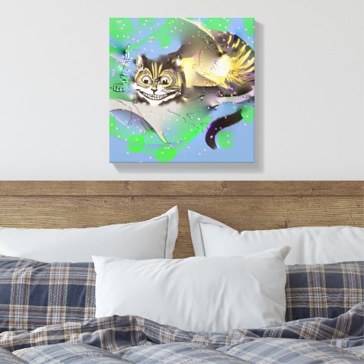 Fading Cheshire Cat Canvas Afdruk (Insitu (Slaapkamer))