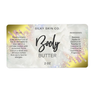 Fading Gold en opal body Butter-etiketten Etiket
