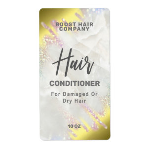 Fading Gold en Opal Glitter Hair Product Labels