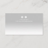 FADING HEADTEKST minimalistisch modern vet zwart Visitekaartje (Achterkant)
