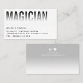 FADING HEADTEKST minimalistisch modern vet zwart Visitekaartje (Voorkant / Achterkant)