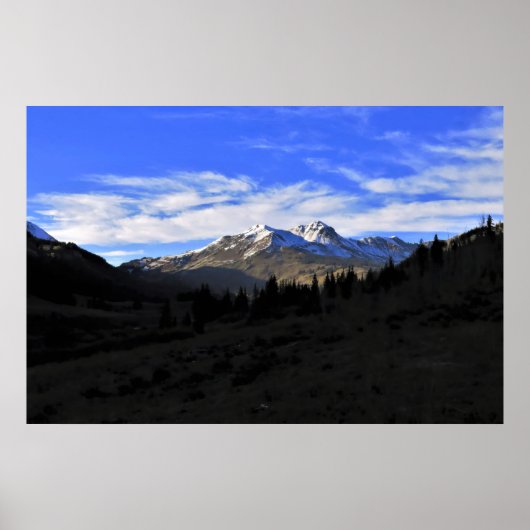 Fading Light on the Rocky Mountains Poster (Voorkant)