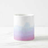 Fading Ombre Pink Paarse Blue Waterverf Mok (Center)