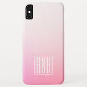Fading Pinks Ombre Gradatie & Uw Initialen Case-Mate iPhone Case (Achterkant)