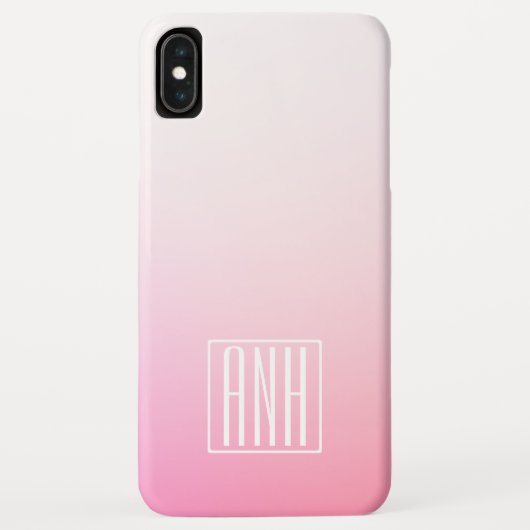 Fading Pinks Ombre Gradatie & Uw Initialen Case-Mate iPhone Case (Achterkant)