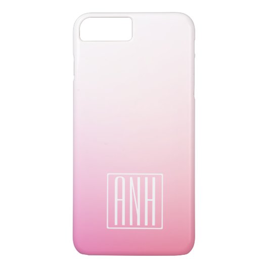 Fading Pinks Ombre Gradatie & Uw Initialen Case-Mate iPhone Case (Achterkant)