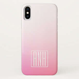 Fading Pinks Ombre Gradatie & Uw Initialen Case-Mate iPhone Case